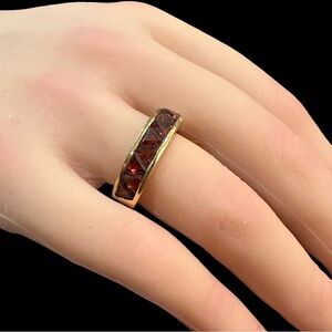 Vintage RF Peak Ring Gold over 925 Silver Size 7